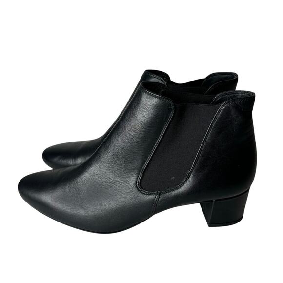 Paul Green Nell Hydro Water Resistant Leather Booties Black Size 6.5 - Picture 3 of 7